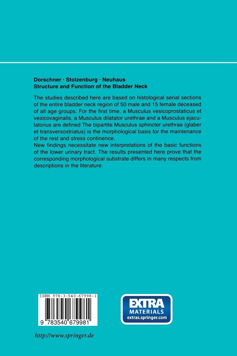 Rückseitencover Structure and Function of the Bladder Neck