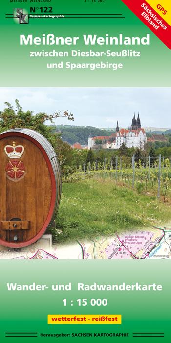 Vorderes Coverbild Meißner Weinland zwischen Diesbar-Seußlitz und Spaargebirge 1 : 15 000