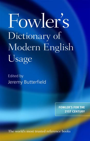 Vorderes Coverbild Fowler's Dictionary of Modern English Usage