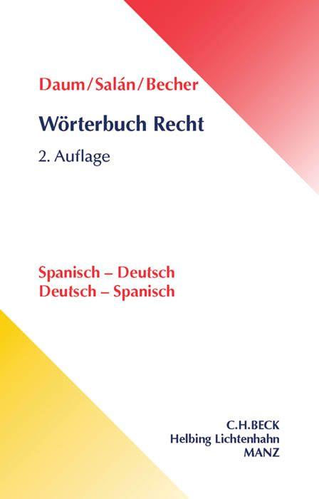 Vorderes Coverbild Wörterbuch Recht. Spanisch - Deutsch / Deutsch - Spanisch