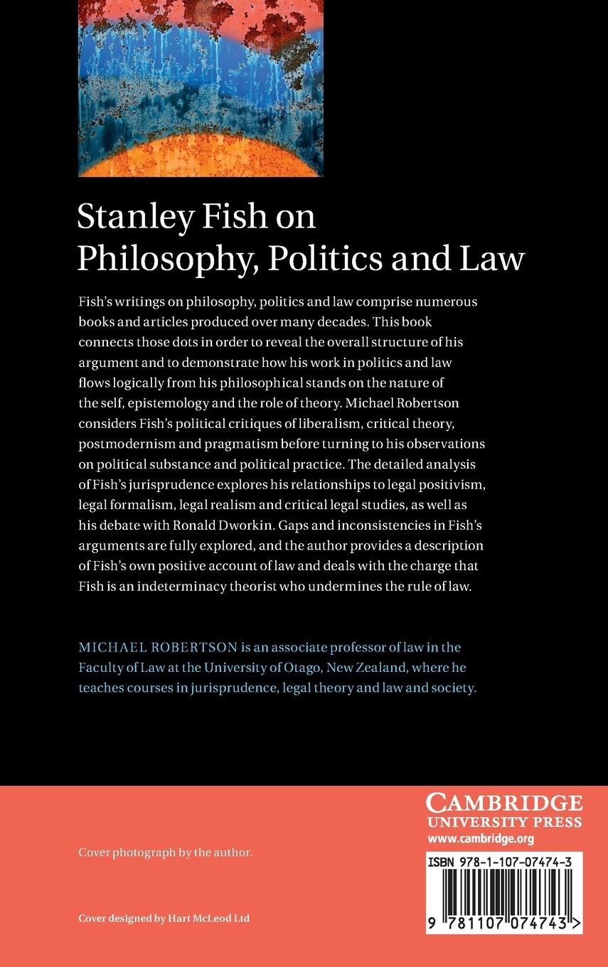 Rückseitencover Stanley Fish on Philosophy, Politics and Law