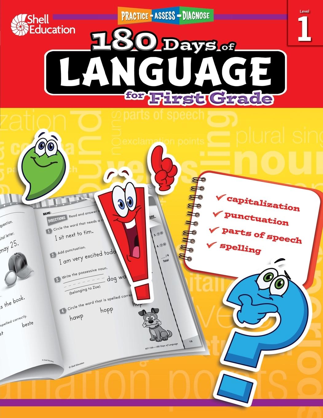 Vorderes Coverbild 180 Days of Language for First Grade