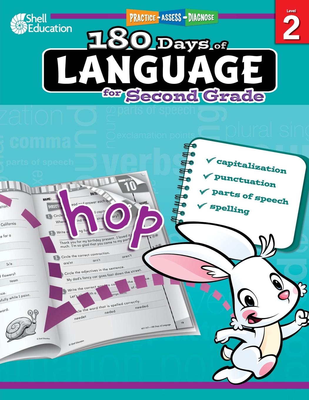 Vorderes Coverbild 180 Days of Language for Second Grade