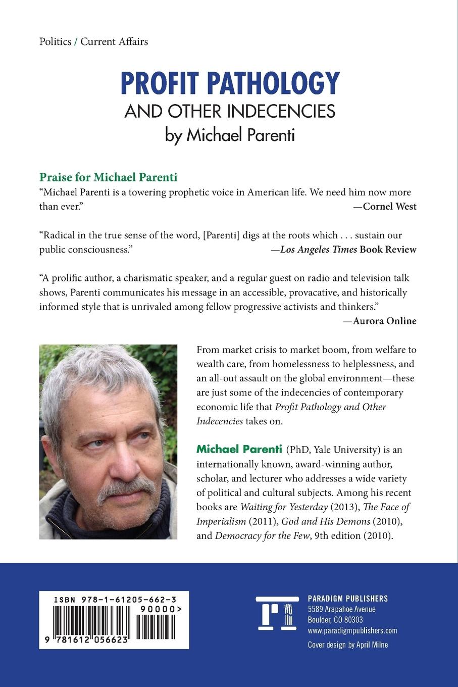 Rückseitencover Profit Pathology and Other Indecencies