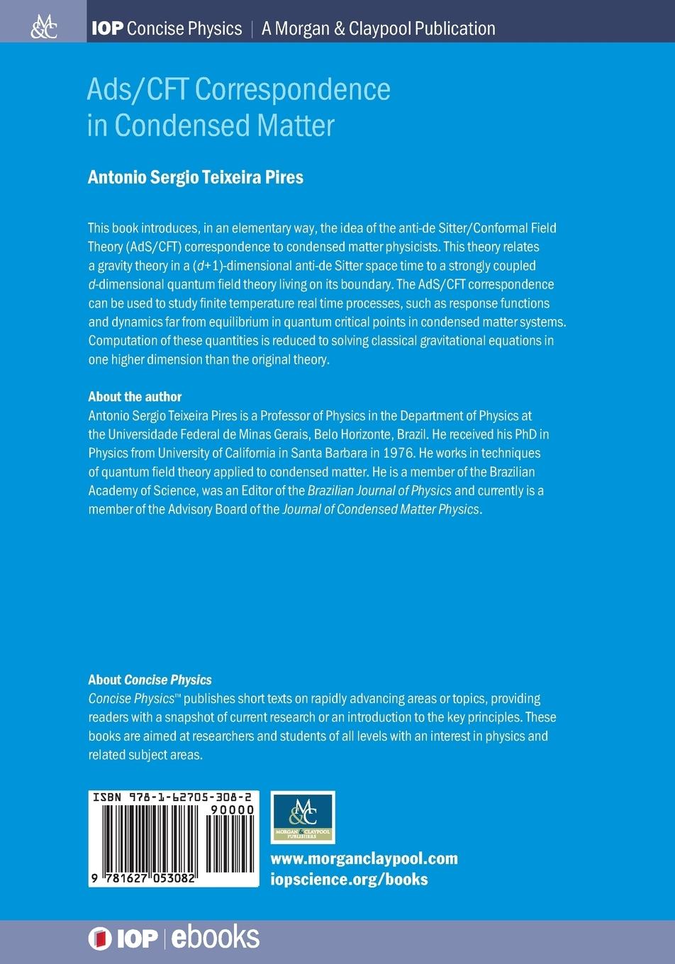 Rückseitencover Ads/Cft in Condensed Matter