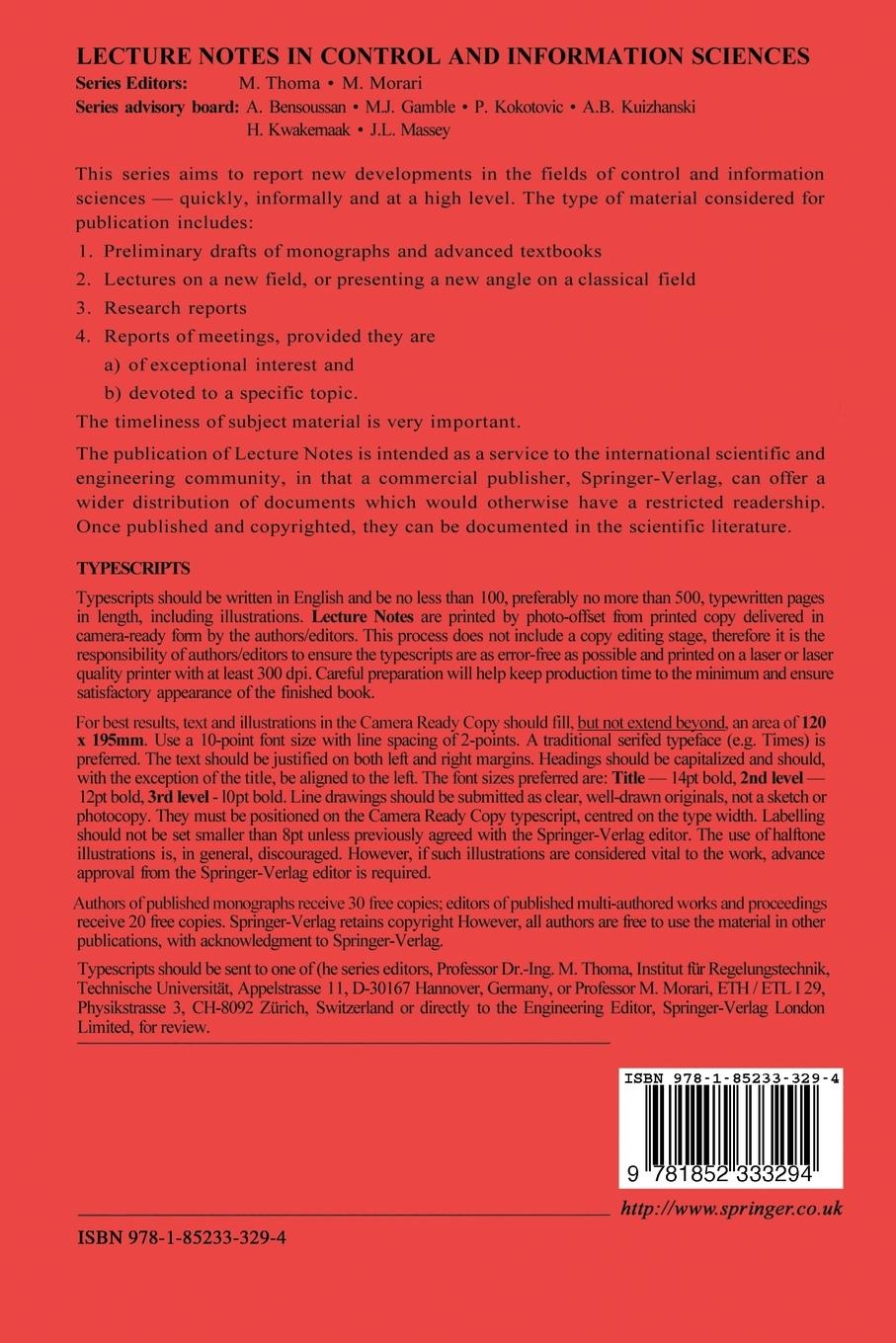 Rückseitencover Non-linear Control Based on Physical Models