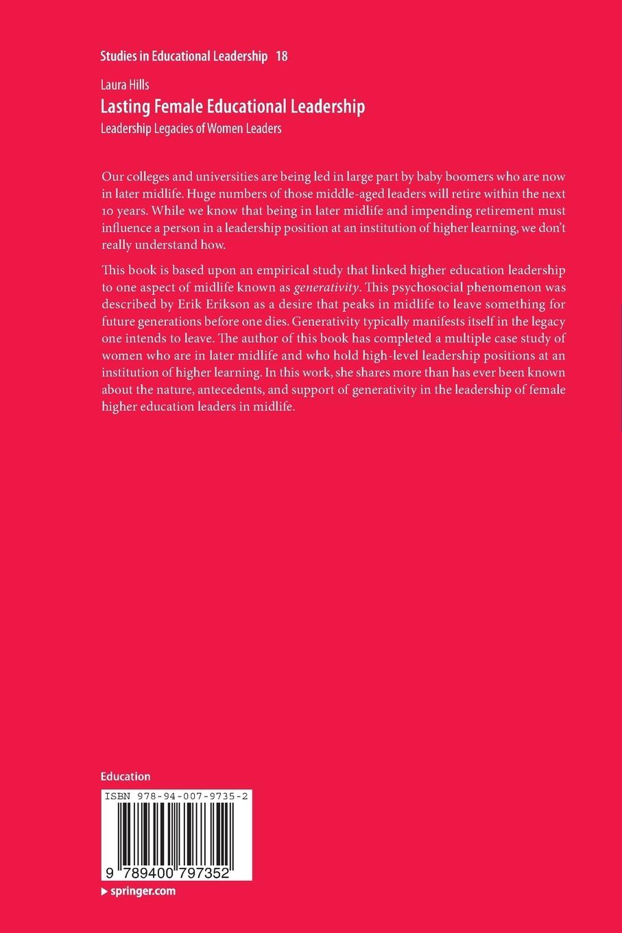 Rückseitencover Lasting Female Educational Leadership