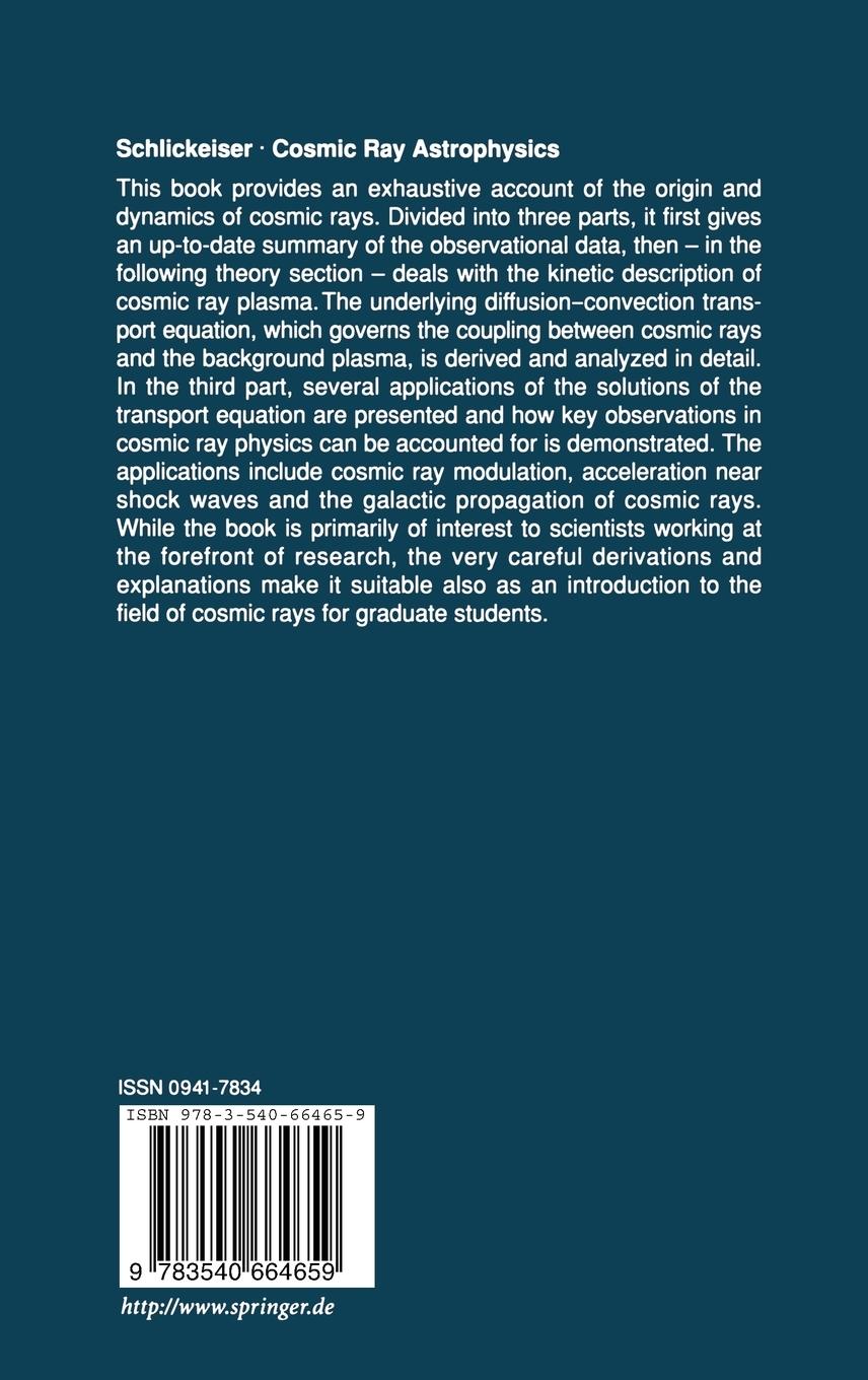 Rückseitencover Cosmic Ray Astrophysics