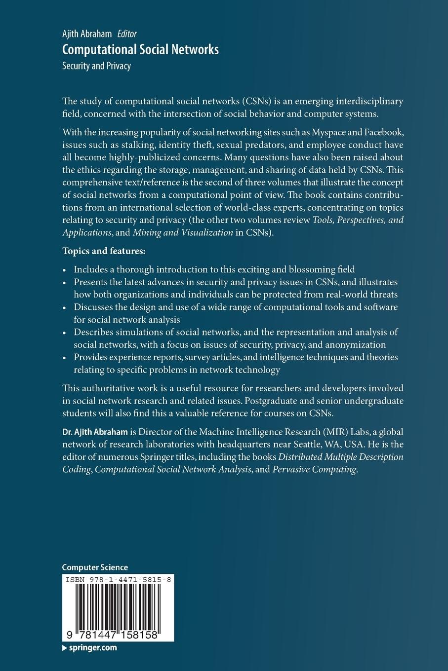 Rückseitencover Computational Social Networks