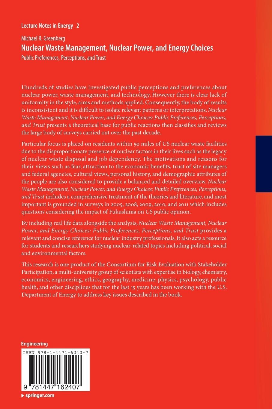 Rückseitencover Nuclear Waste Management, Nuclear Power, and Energy Choices