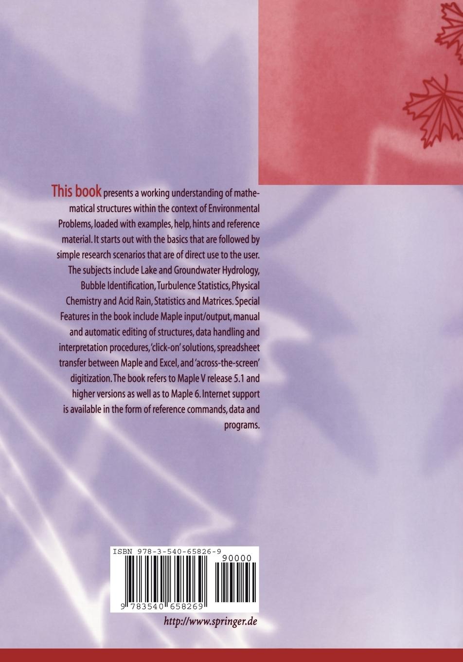 Rückseitencover Maple® for Environmental Sciences