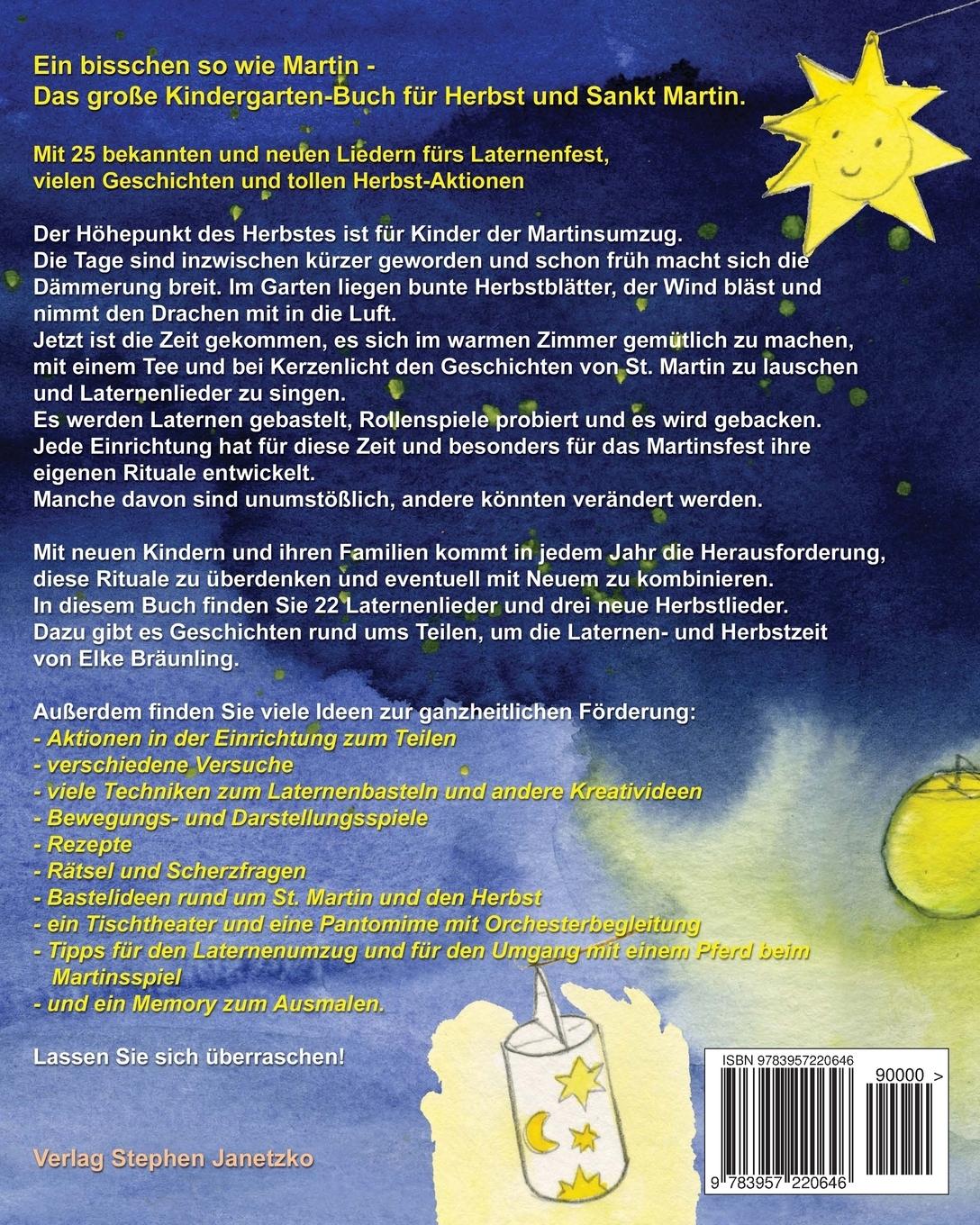 Rückseitencover Ein bisschen so wie Martin - Das große Kindergarten-Buch für Herbst und Sankt Martin