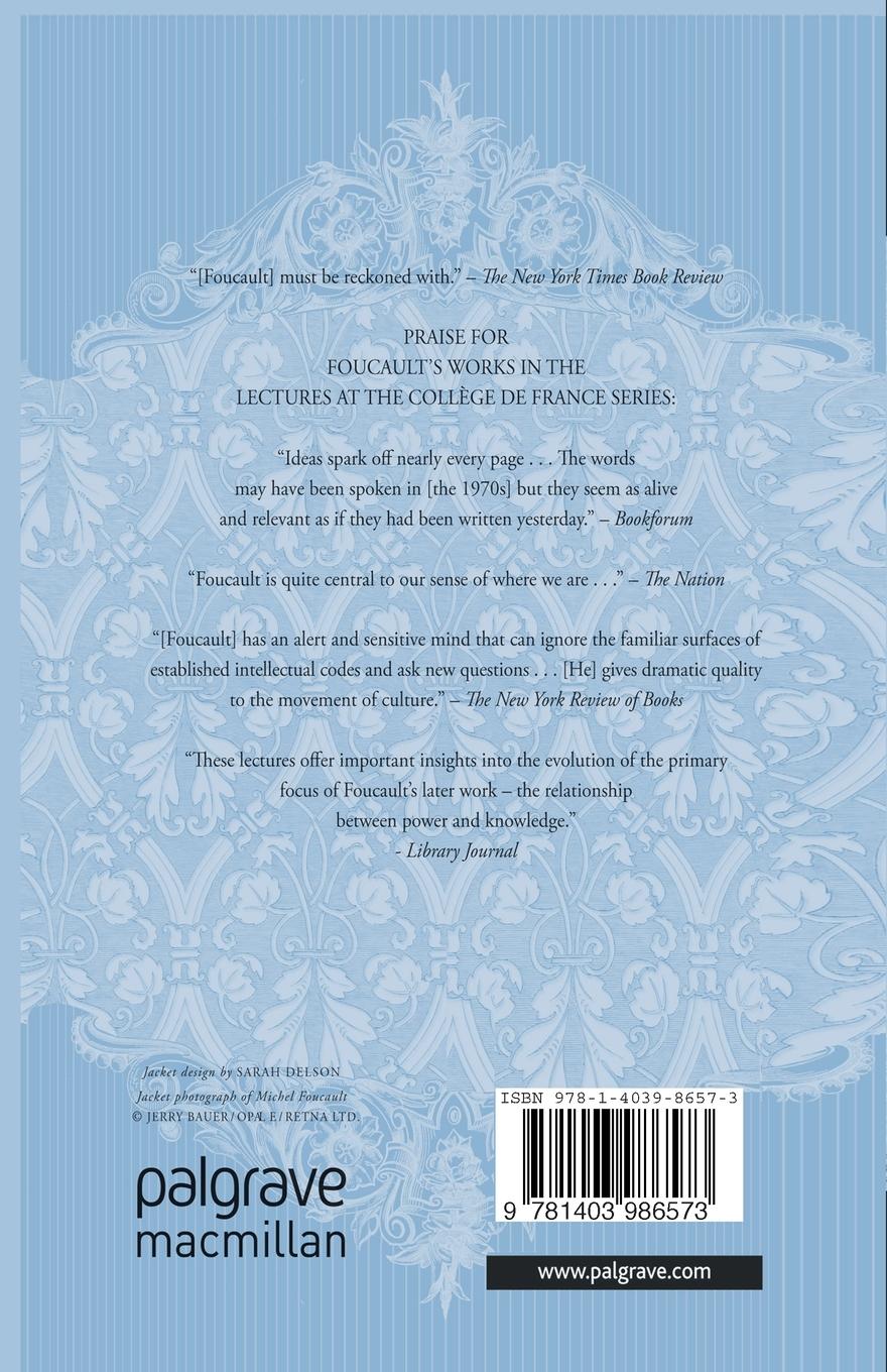 Rückseitencover Lectures on the Will to Know