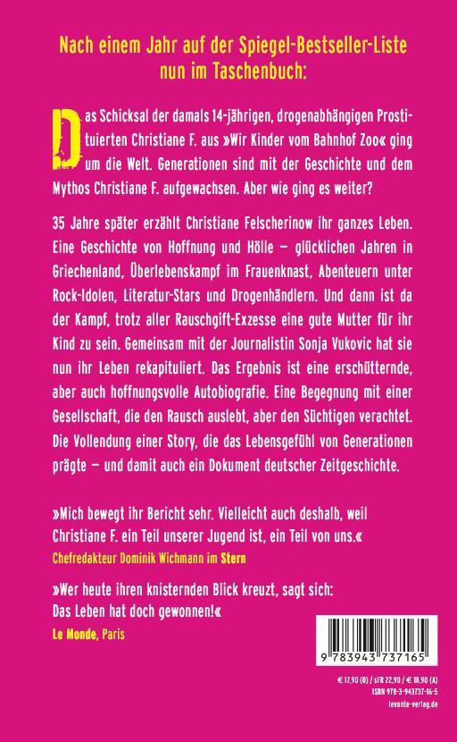 Rückseitencover Christiane F.: Mein zweites Leben