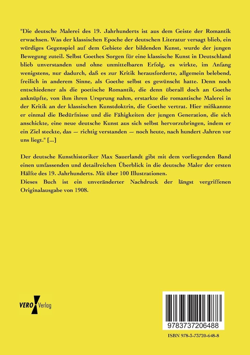 Rückseitencover Der stille Garten - deutsche Maler der ersten Hälfte des 19. Jahrhunderts