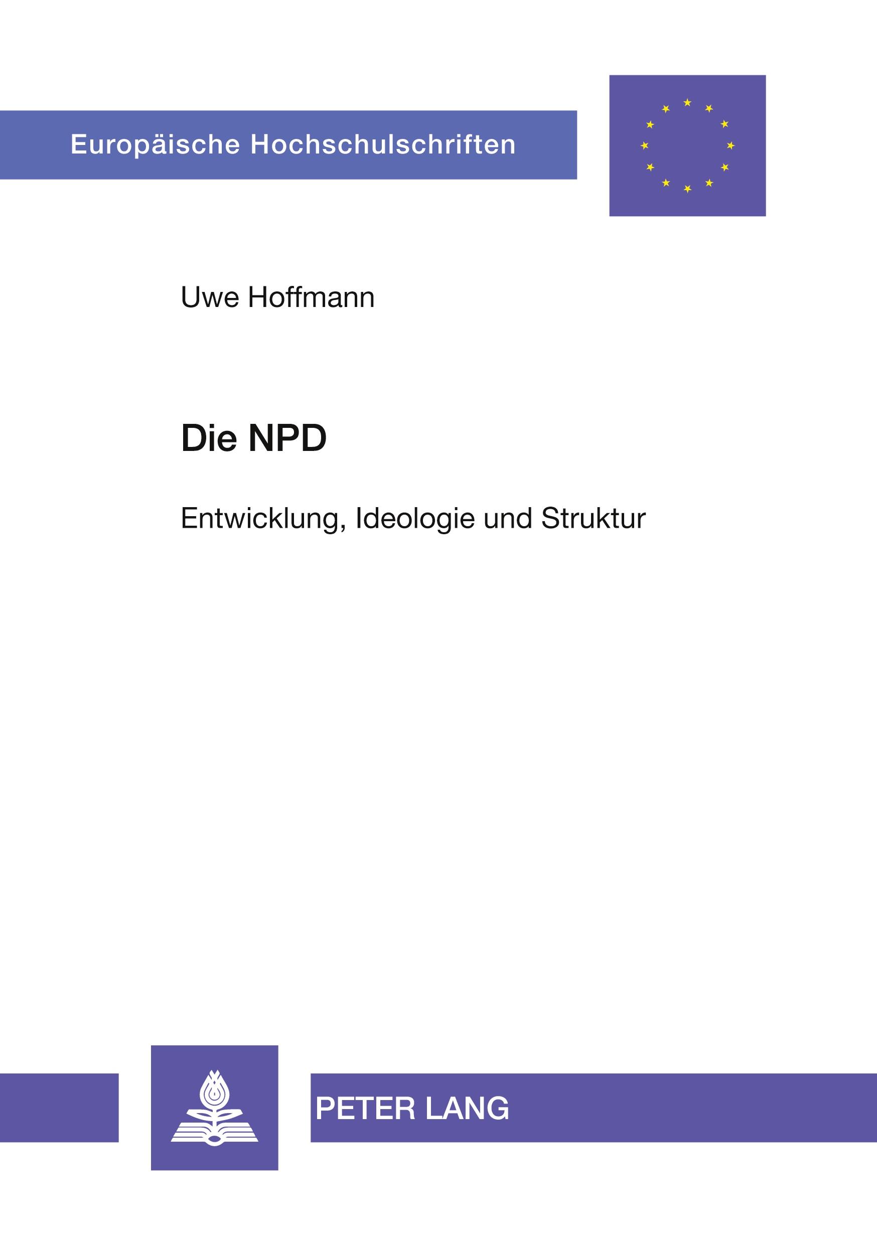 Vorderes Coverbild Die NPD