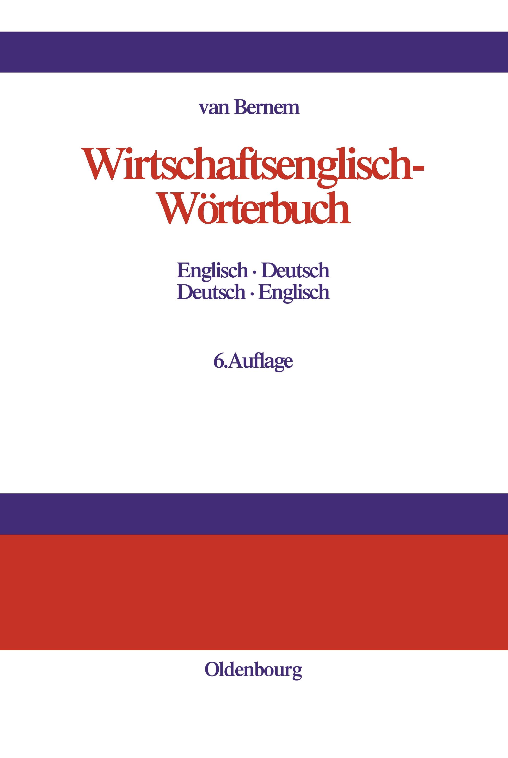 Vorderes Coverbild Wirtschaftsenglisch-Wörterbuch