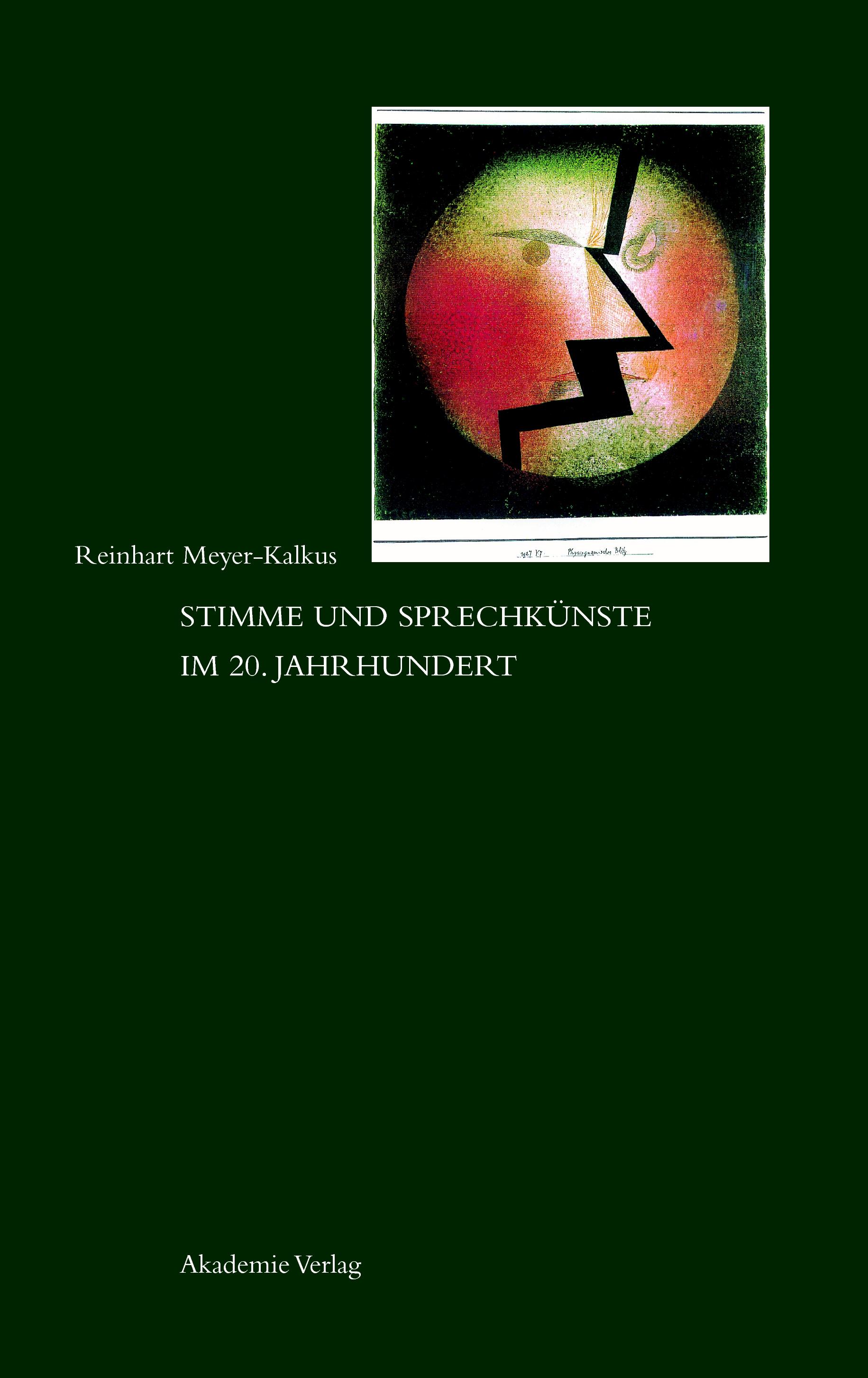 Vorderes Coverbild Stimme und Sprechkünste im 20. Jahrhundert