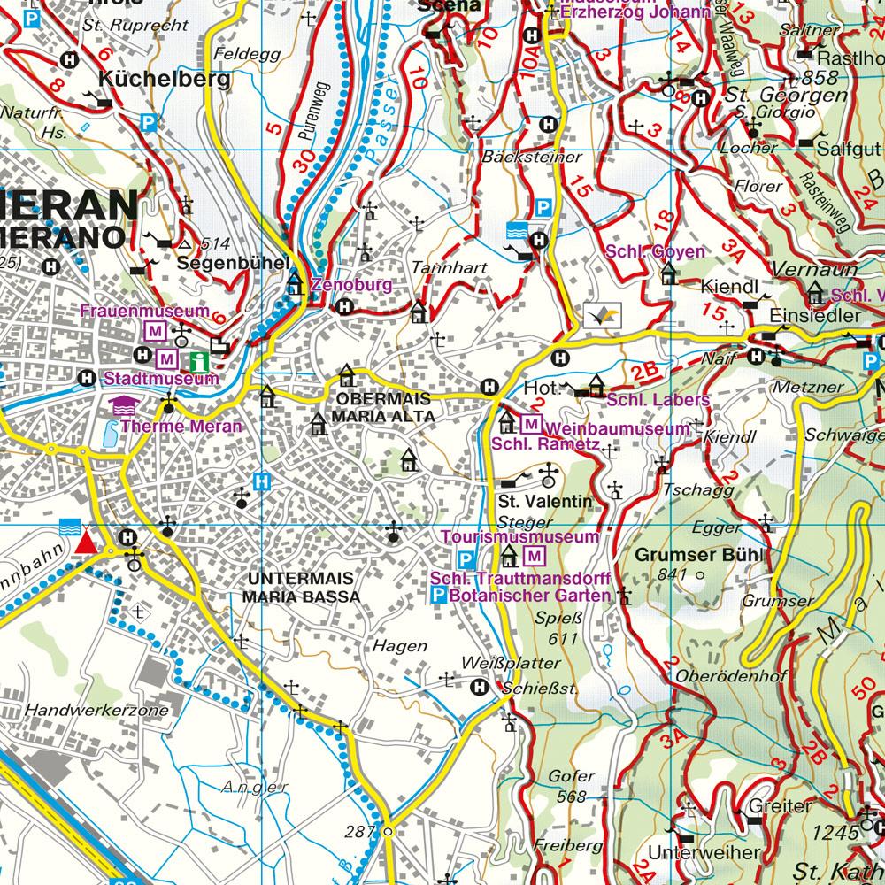 Beispielinhalt (Bild) Meran und Umgebung 1 : 25 000