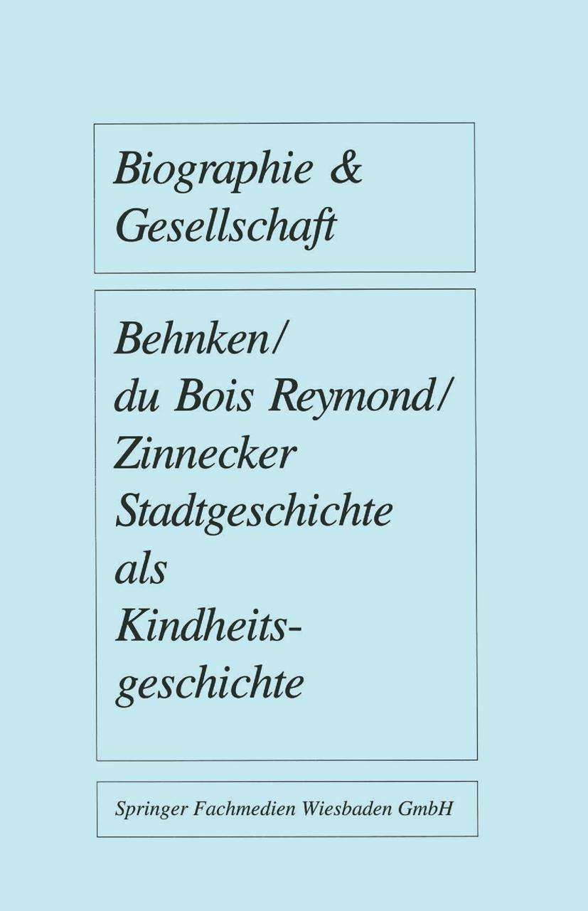 Vorderes Coverbild Stadtgeschichte als Kindheitsgeschichte