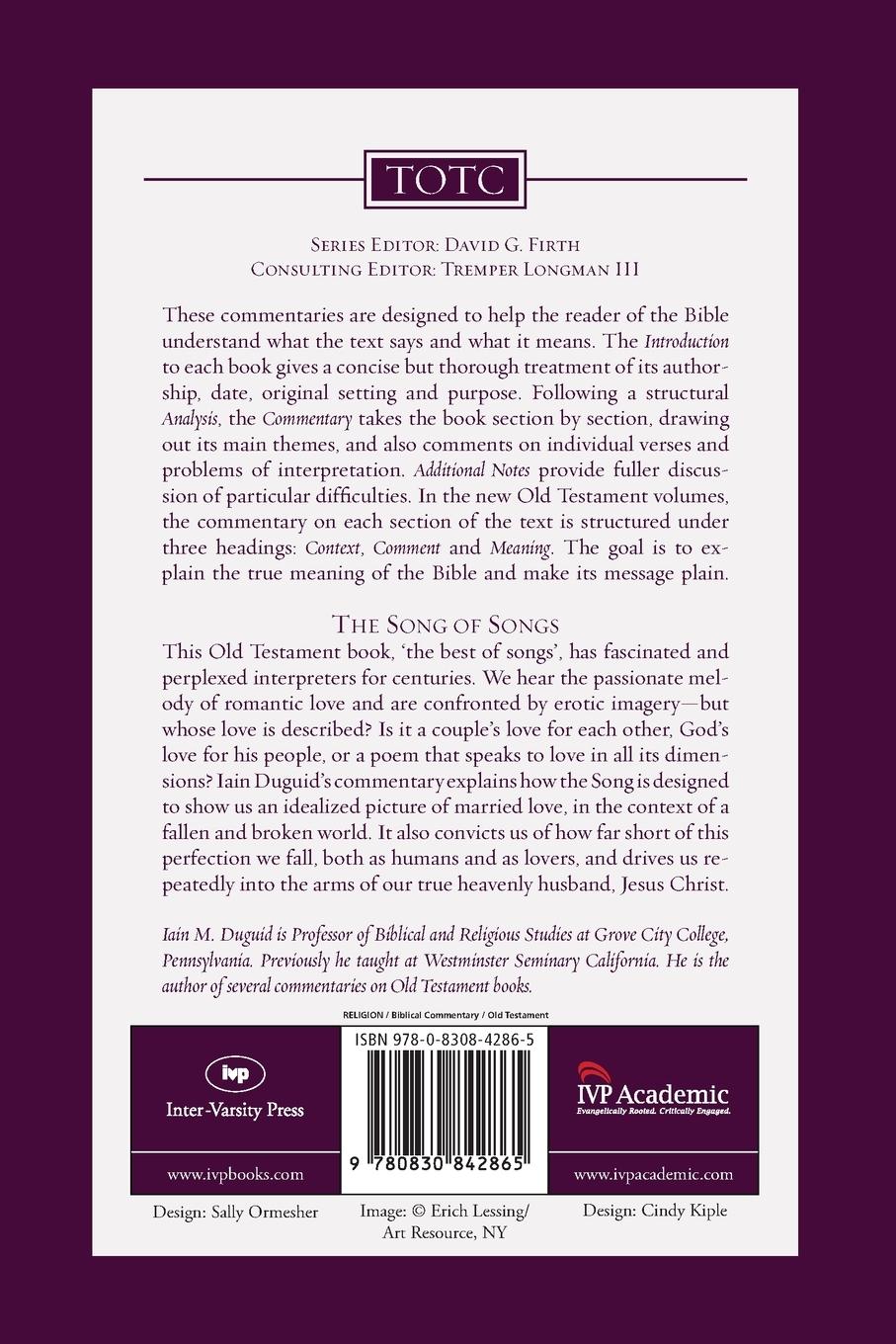 Rückseitencover The Song of Songs