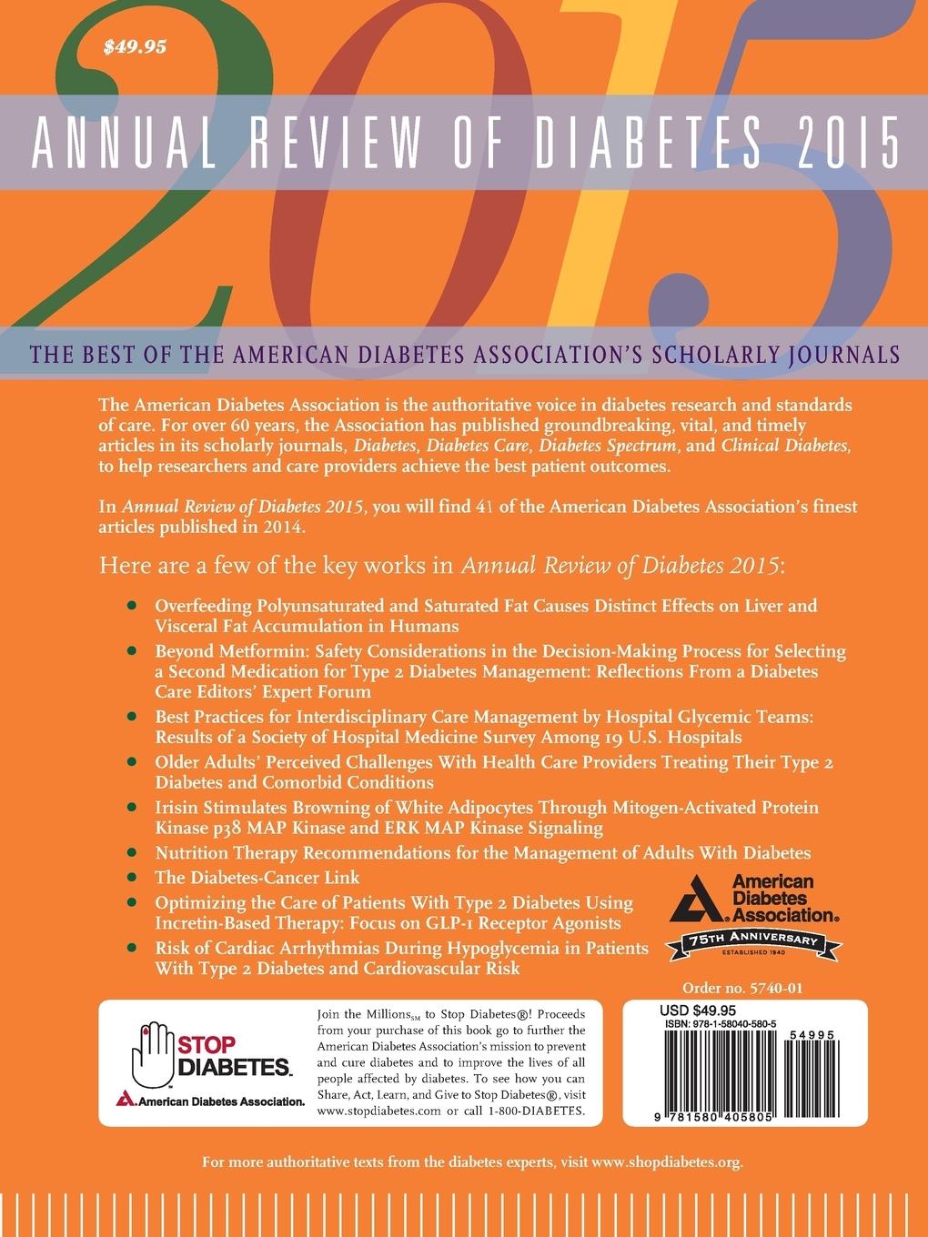 Rückseitencover Annual Review of Diabetes 2015