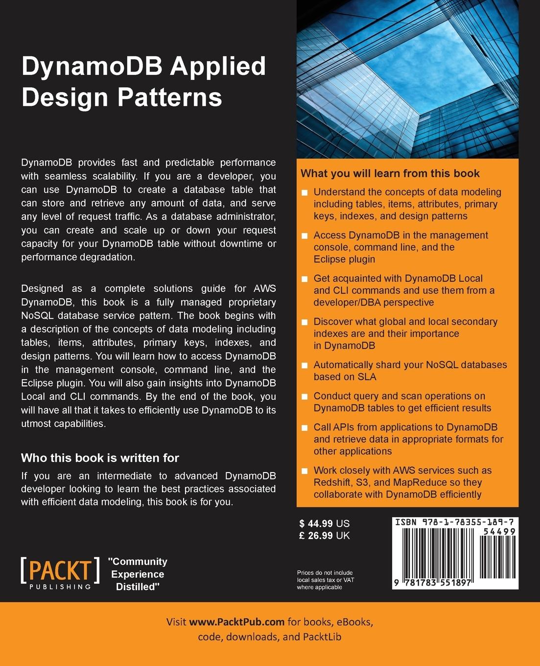 Rückseitencover Dynamodb Applied Design Patterns
