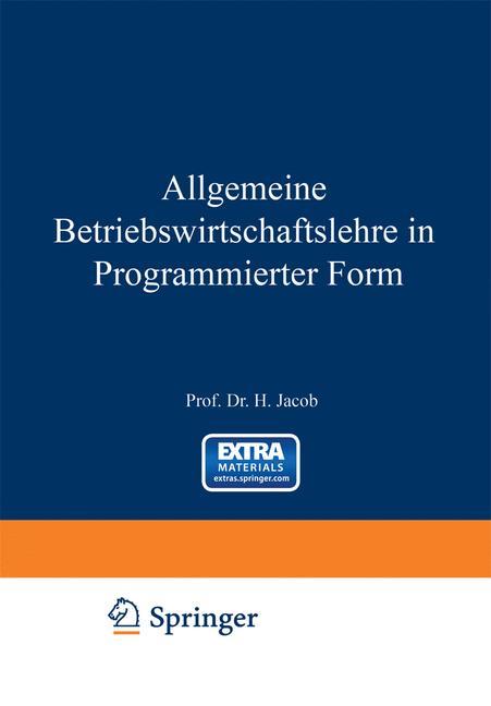 Vorderes Coverbild Allgemeine Betriebswirtschaftslehre in Programmierter Form