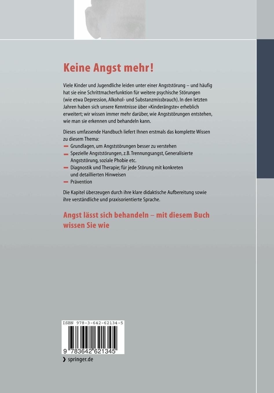 Rückseitencover Angststörungen bei Kindern und Jugendlichen