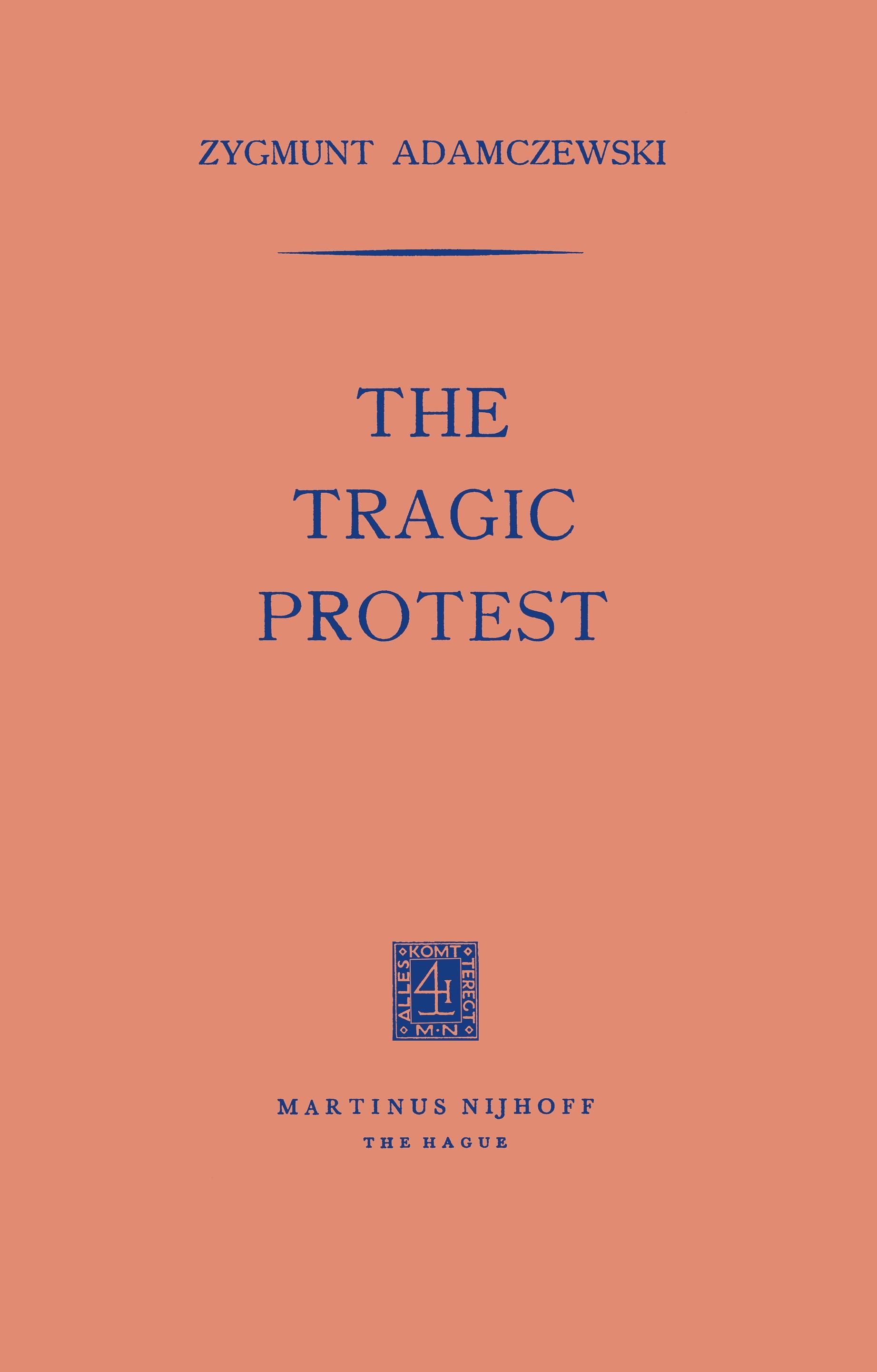 Vorderes Coverbild The Tragic Protest