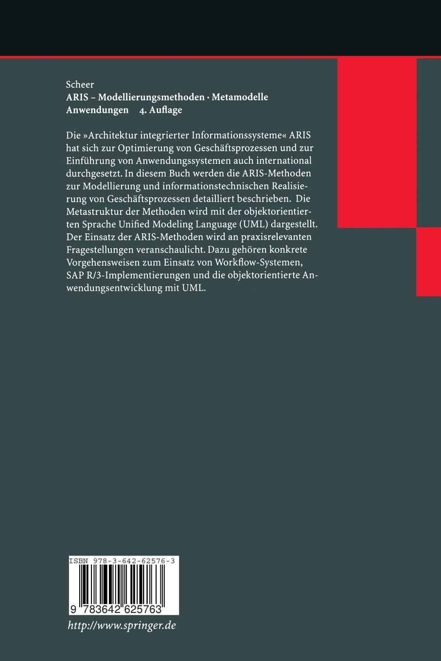 Rückseitencover ARIS - Modellierungsmethoden, Metamodelle, Anwendungen