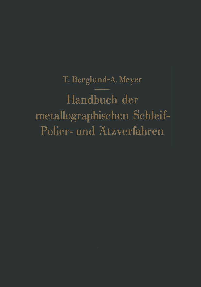 Vorderes Coverbild Handbuch der metallographischen Schleif-Polier- und Ätzverfahren