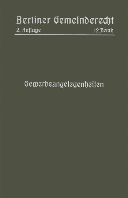 Vorderes Coverbild Gewerbeangelegenheiten