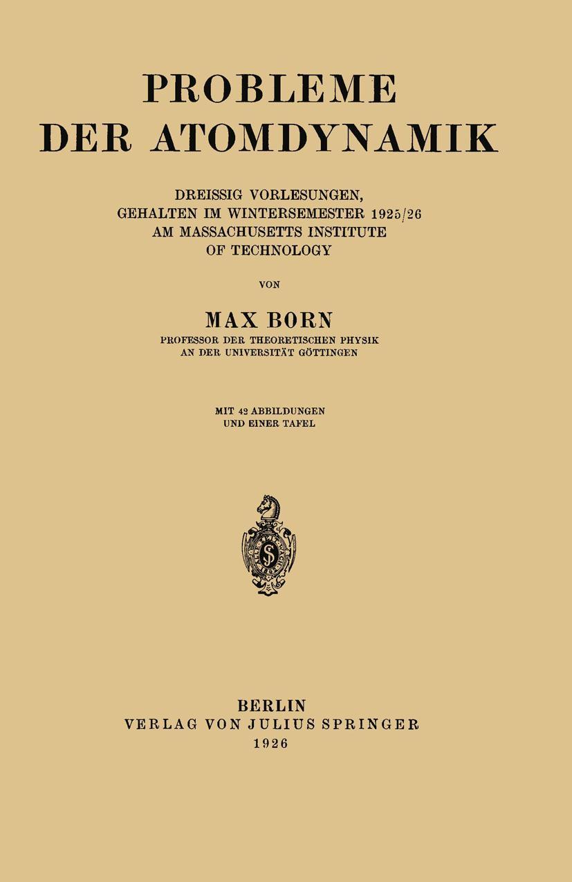 Vorderes Coverbild Probleme der Atomdynamik