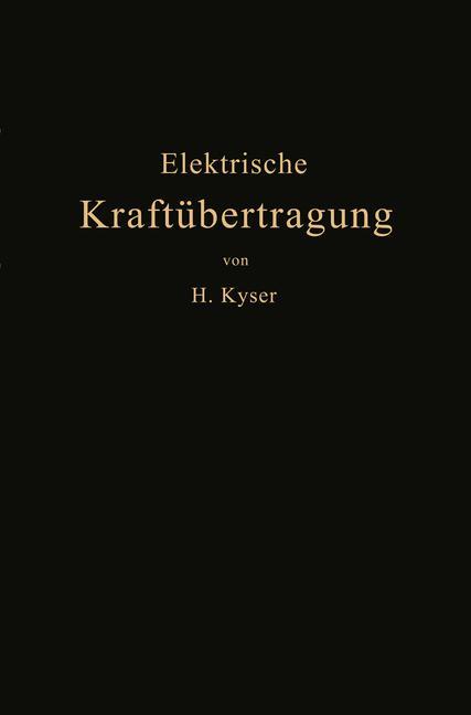 Vorderes Coverbild Die elektrische Kraftübertragung