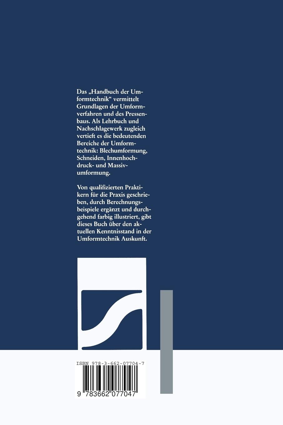 Rückseitencover Handbuch der Umformtechnik