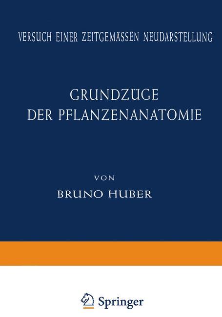 Vorderes Coverbild Grundzüge der Pflanzenanatomie