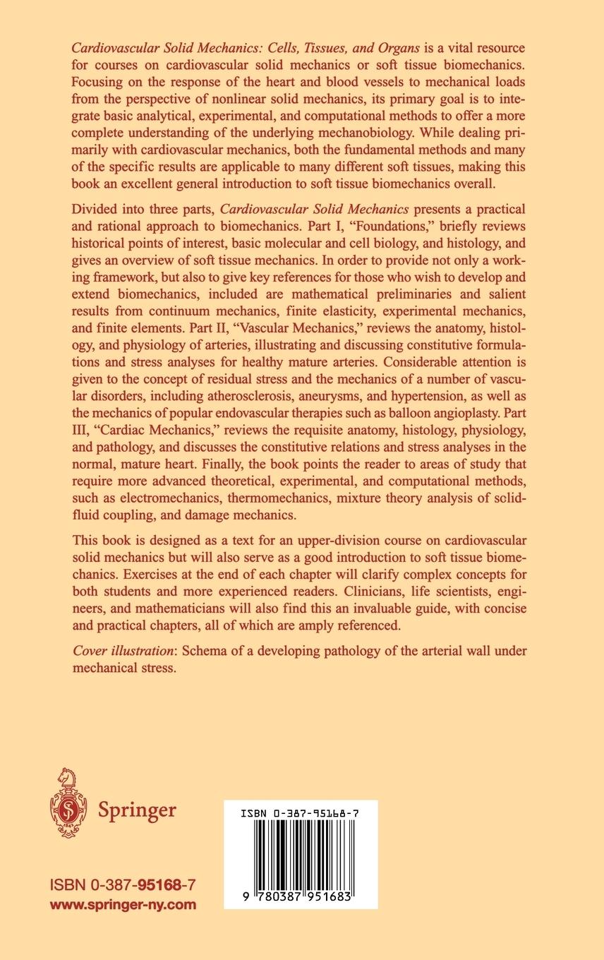 Rückseitencover Cardiovascular Solid Mechanics