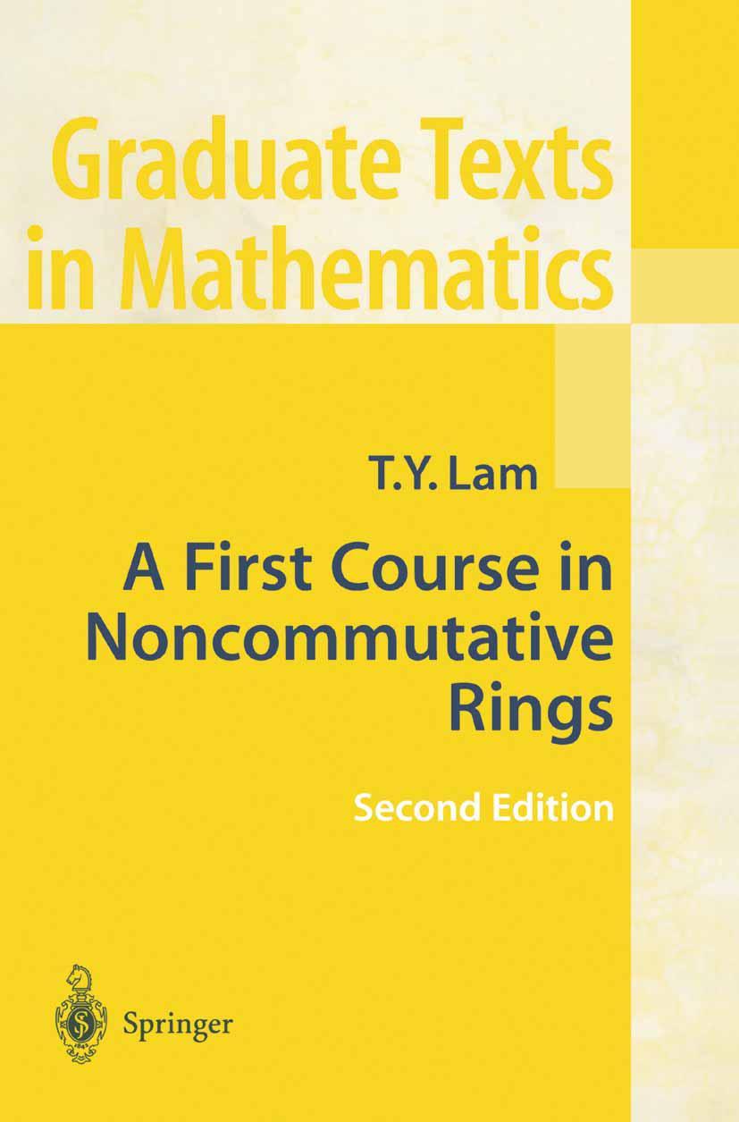 Vorderes Coverbild A First Course in Noncommutative Rings