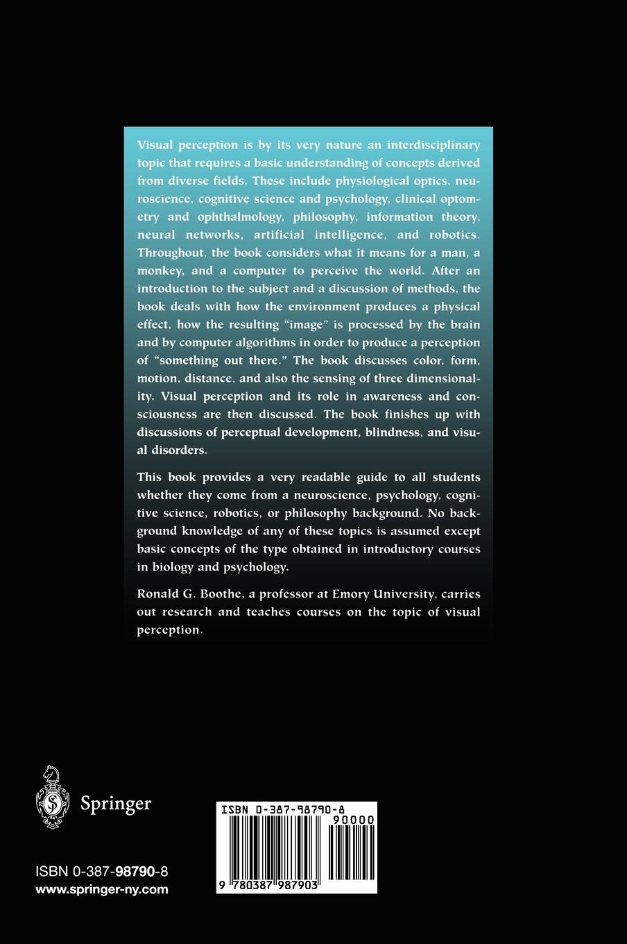 Rückseitencover Perception of the Visual Environment