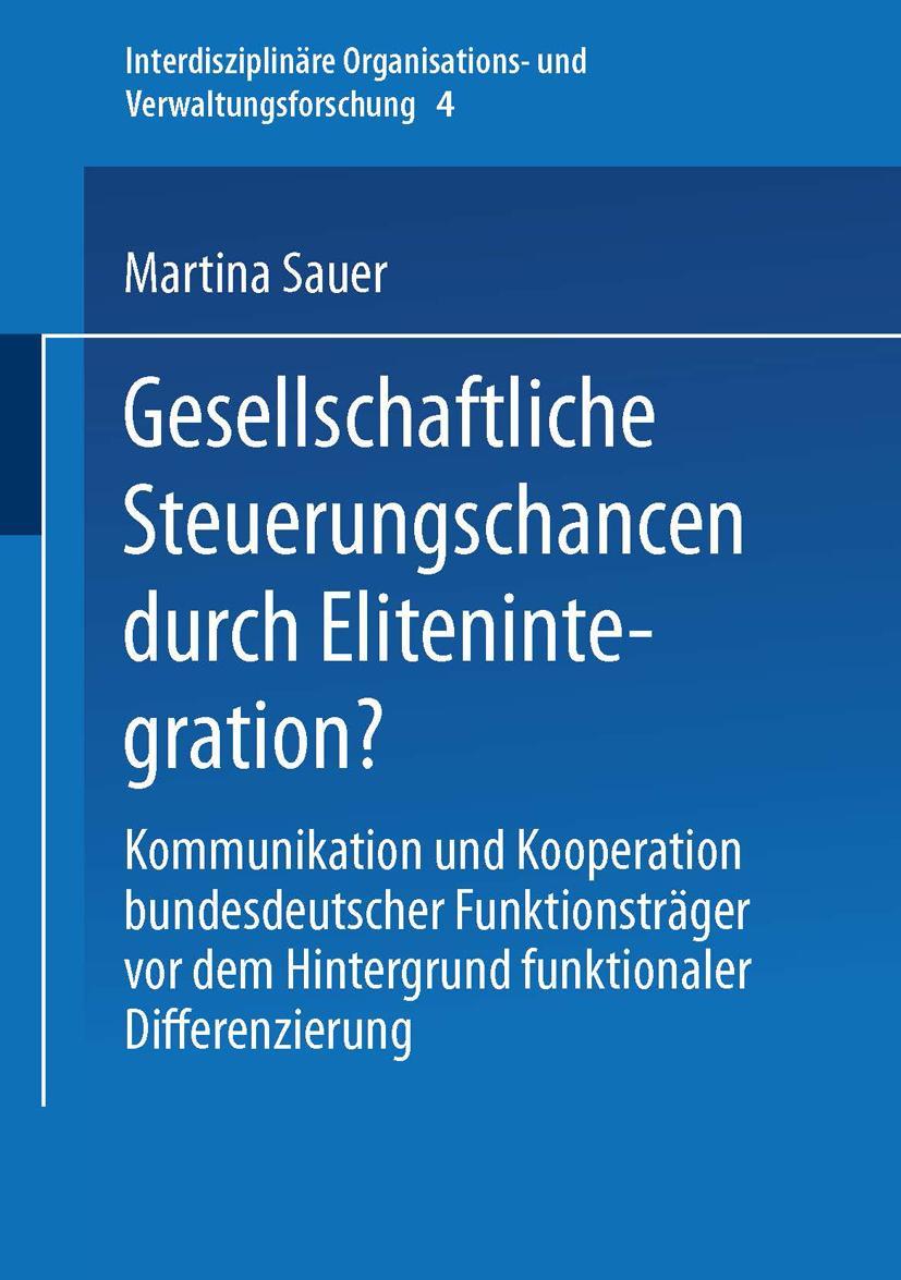 Vorderes Coverbild Gesellschaftliche Steuerungschancen durch Elitenintegration?