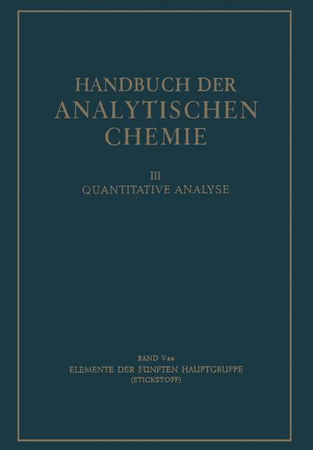 Vorderes Coverbild Elemente der fünften Hauptgruppe