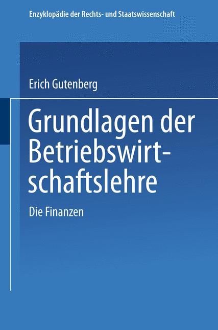Vorderes Coverbild Grundlagen der Betriebswirtschaftslehre