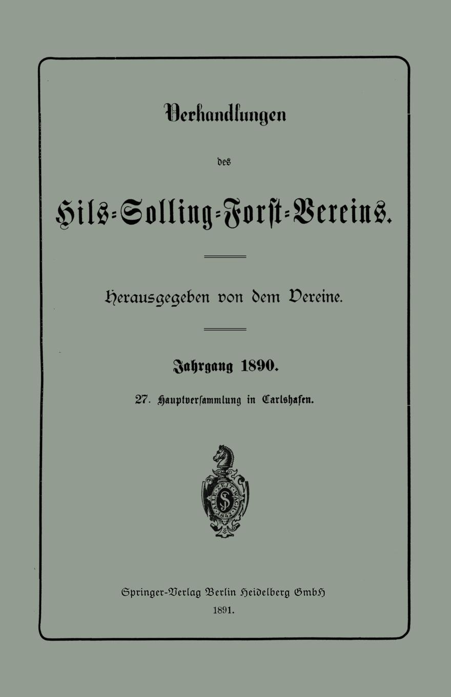 Vorderes Coverbild Verhandlungen des Hils-Solling-Forst-Vereins