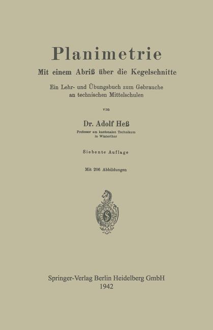 Vorderes Coverbild Planimetrie