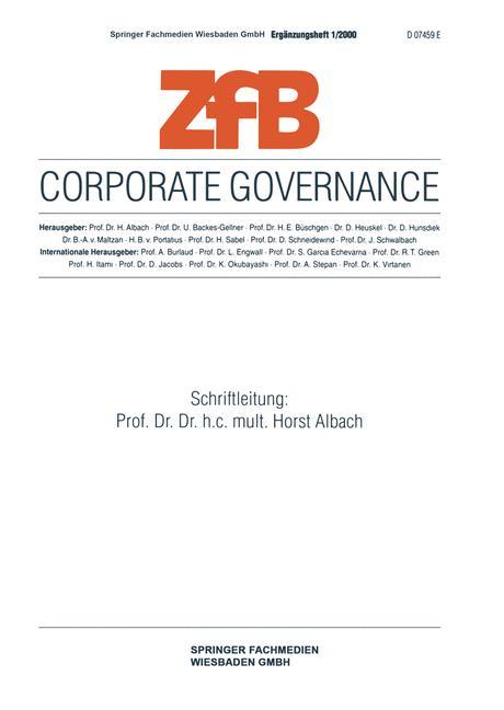 Vorderes Coverbild Corporate Governance