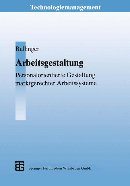 Vorderes Coverbild Arbeitsgestaltung