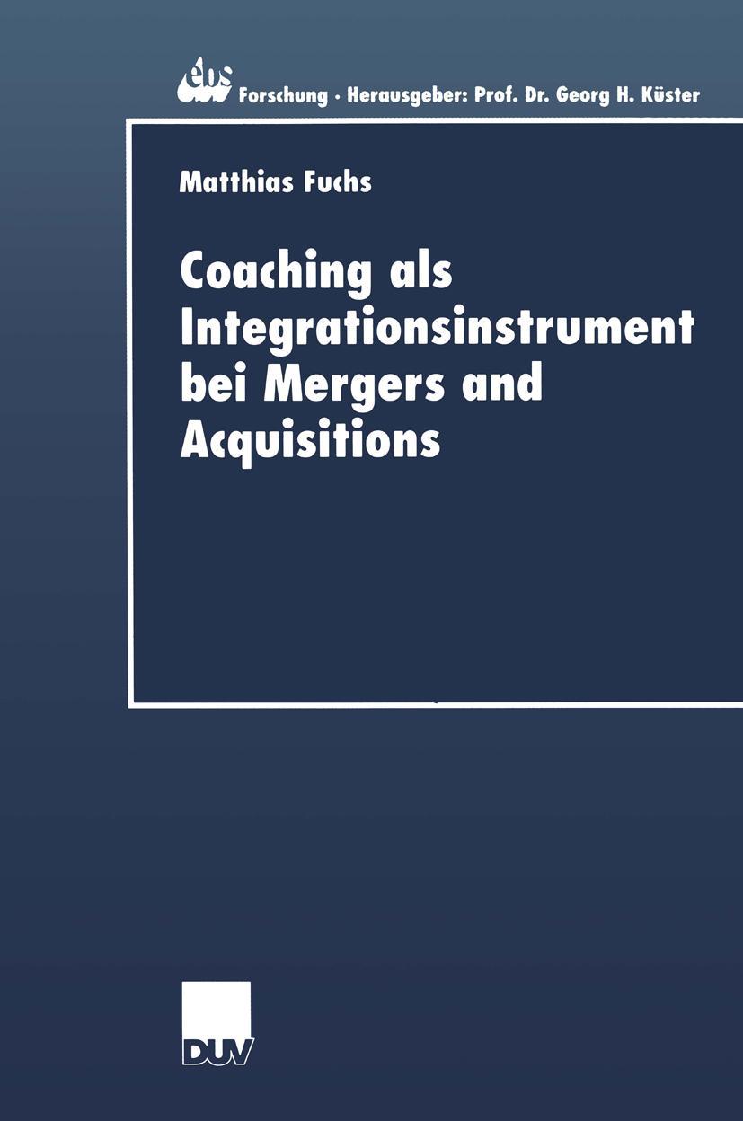 Vorderes Coverbild Coaching als Integrationsinstrument bei Mergers and Acquisitions