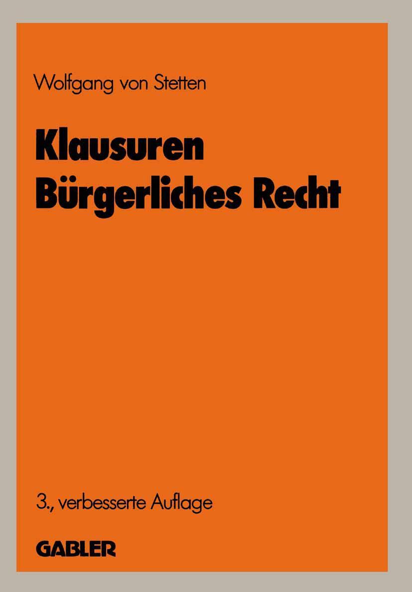 Vorderes Coverbild Klausuren Bürgerliches Recht