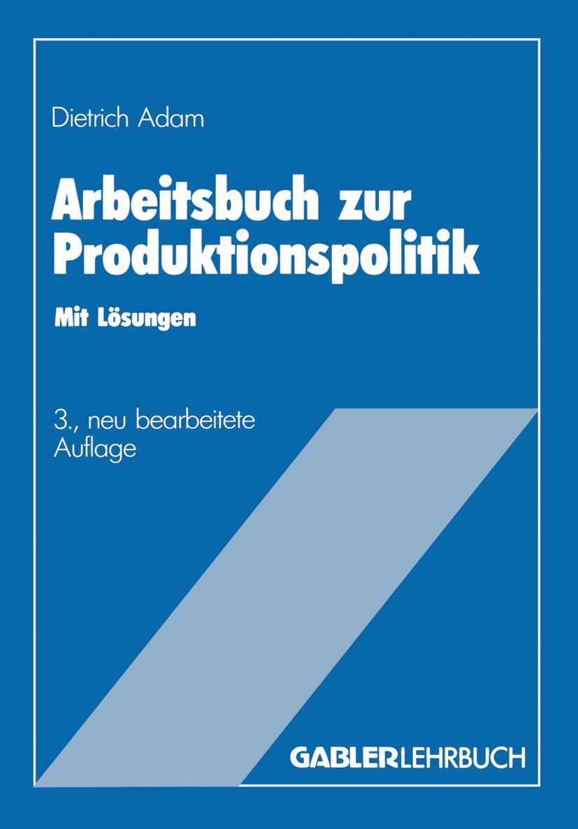 Vorderes Coverbild Arbeitsbuch zur Produktionspolitik